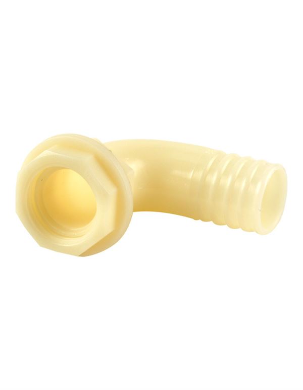 Vinkelstuds med gevind/møtrik 28 mm til friskvandsstank