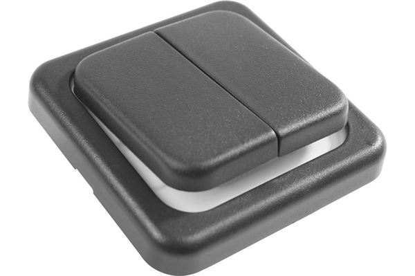 Vippekontakt 230V brun Dobbelt