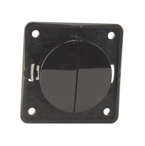 Vippekontakt 230V Dobbelt sort Berker