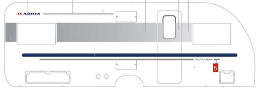 Klistermærke -  adria stribe