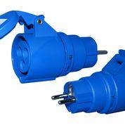 Adapter hun CEE 17 / Schuko han stik