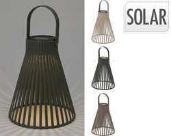 Solcellelampe Solar Rattan LED H 24 x Ø 20 cm.