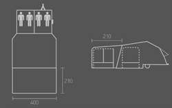 Camp-let Living Plus Solsejl Front