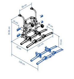 Cykelholder 2 (3) cykler Lift V16  - 12 V motor Thule 