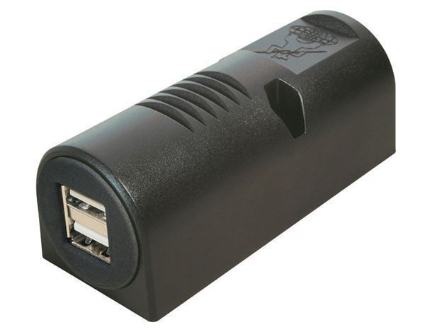 USB påbygningsstik 12 V "DOBBELT"